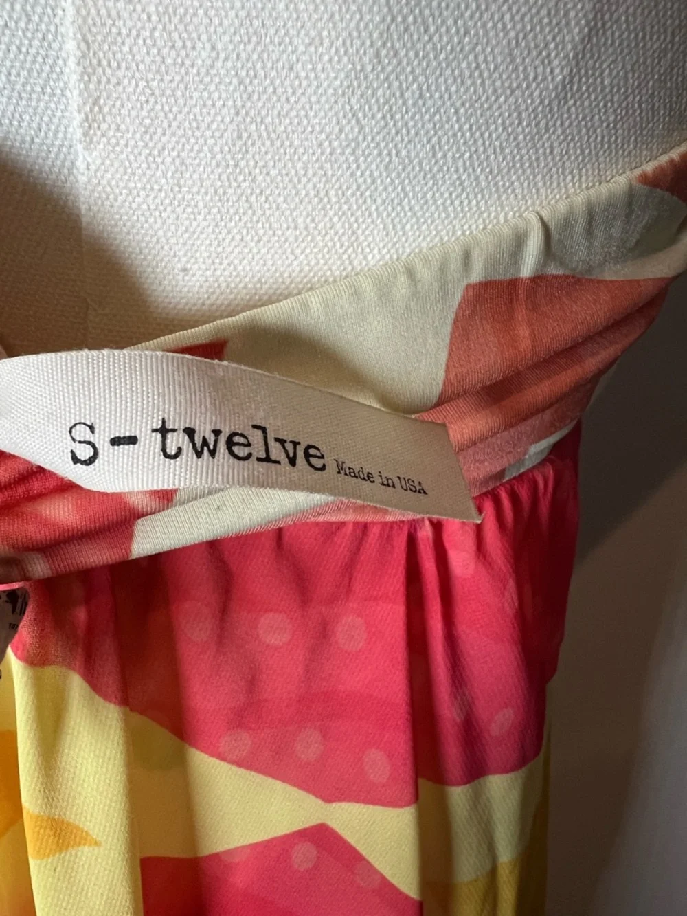NWT S-Twelve Halter High-Low Maxi Dress Coral, Orange Yellow Women’s Size Small - Picture 3 of 5